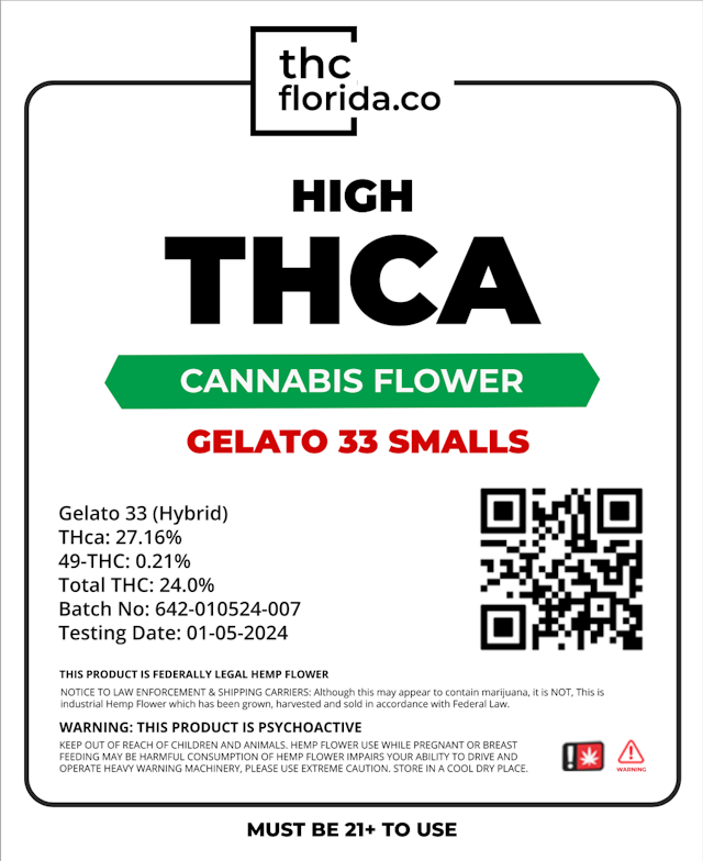 THCA Smalls Flower 28 Grams